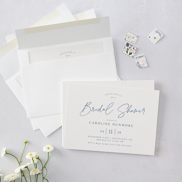 Coastal Love Bridal Shower Invitations Cruise Signature Blank Standard