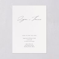 Romantic Minimal Wedding Invitations Snow Signature Blank No Standard