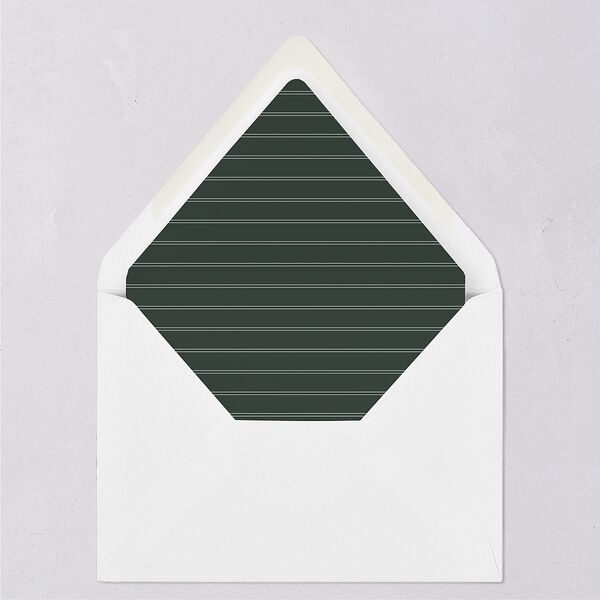 Our Merriest Year Baby Announcement Euro Envelope Liners Hunter Green Luxe