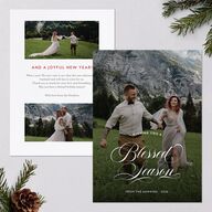 Blessed Holiday Holiday Cards Garnet Signature Blank Standard Portrait
