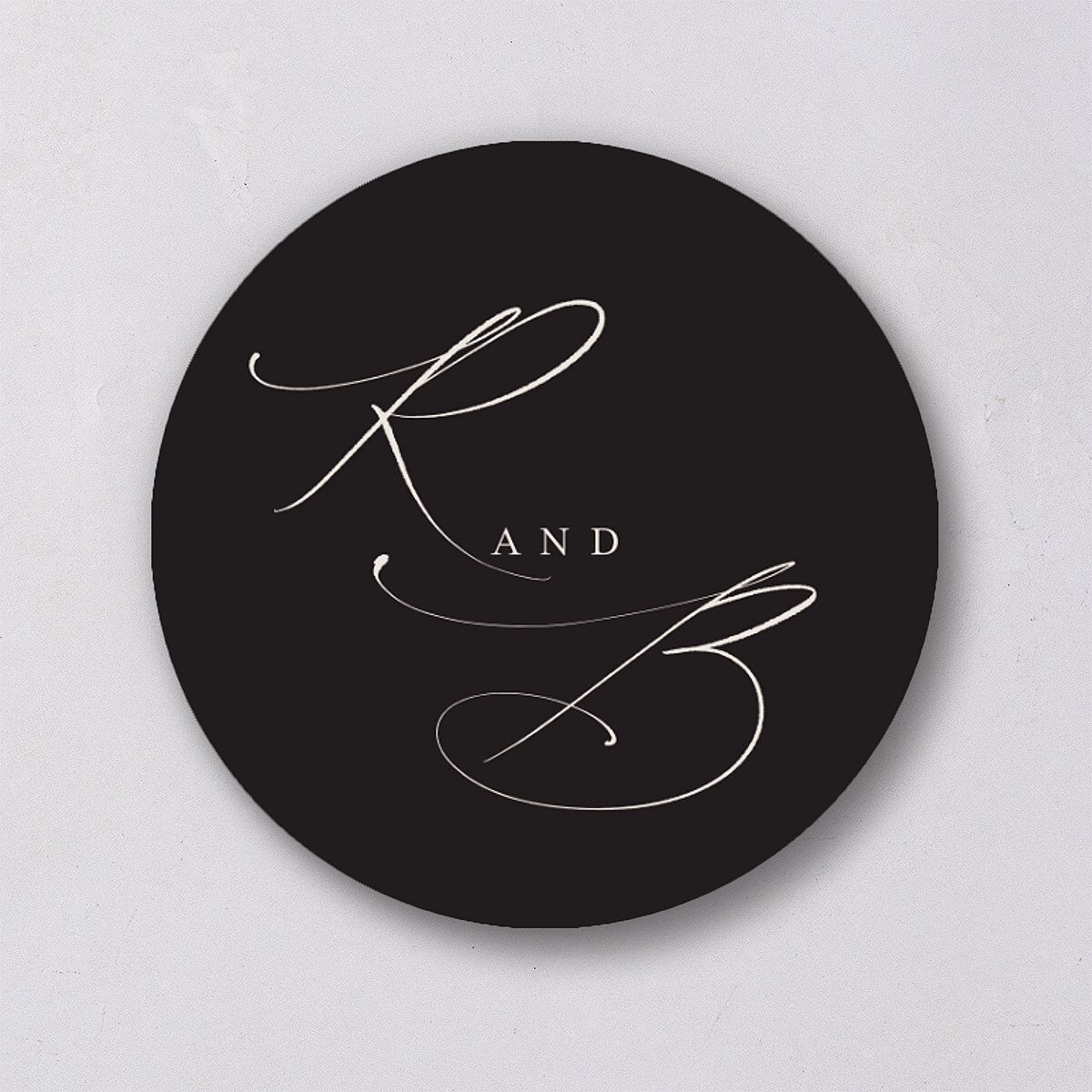 Vintage Gothic Wedding Stickers Licorice Circle