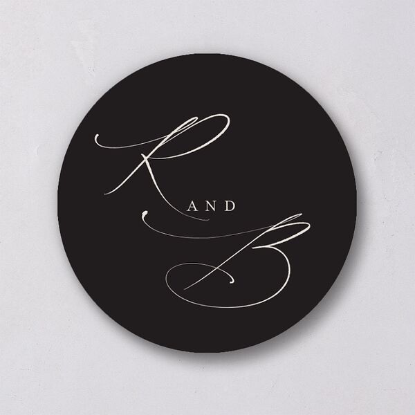 Vintage Gothic Wedding Stickers Licorice Circle