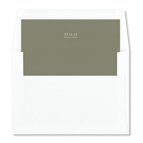 Editorial Monogram Envelope Liners Thyme Standard