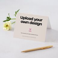 Upload Your Own Design Landscape Thank You Cards Pure White