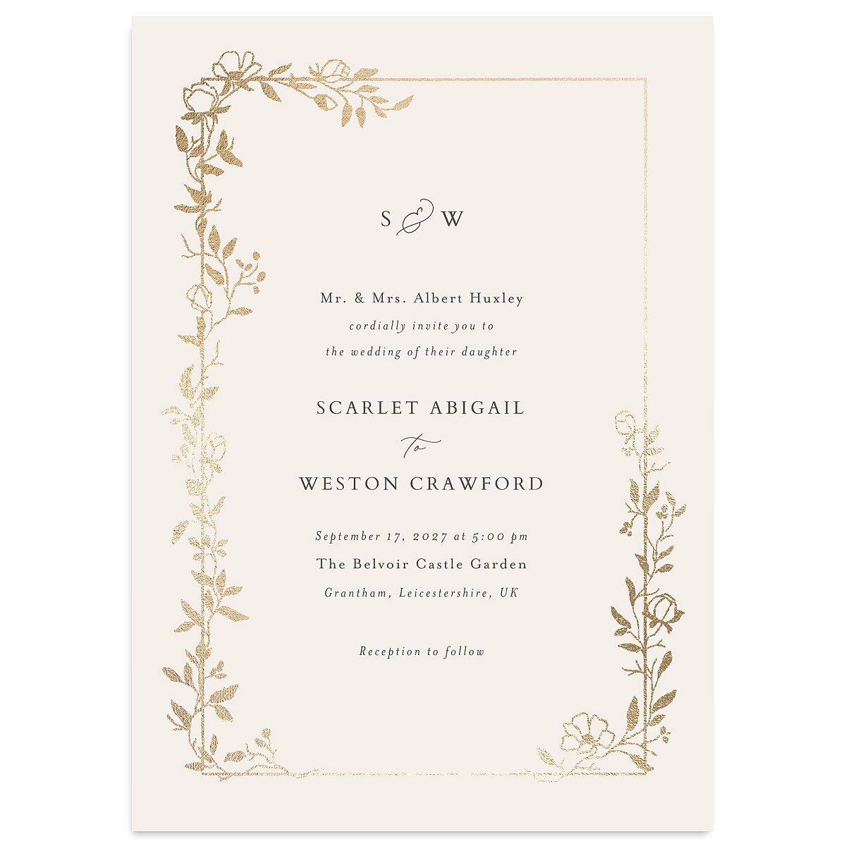 Delicate Vines Wedding Invitations