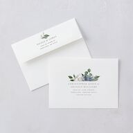 Timeless Bouquet Wedding Invitations Dusty Blue Signature Blank No Standard
