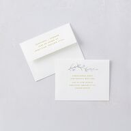 Graceful Botanical Save The Date Magnets Gold Magnet Paper