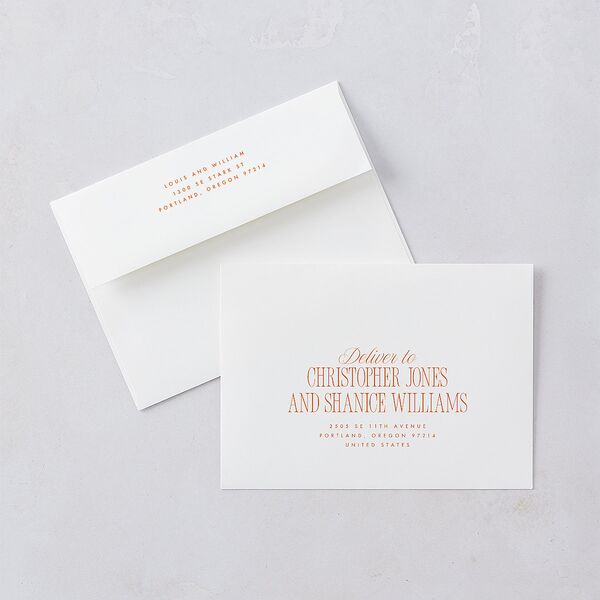 Hollywood Type Save the Date Cards Avocado Signature smooth Blank No Standard