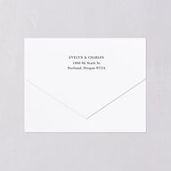 Whimsical Hand Drawn Bow All-in-One Wedding Invitations Linen Signature Light Both Recipient and Return Addresses No