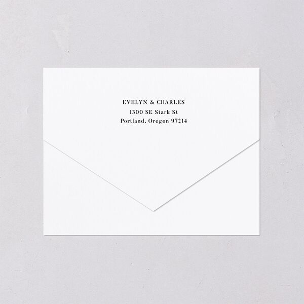 Whimsical Hand Drawn Bow All-in-One Wedding Invitations Linen Signature Light Both Recipient and Return Addresses No