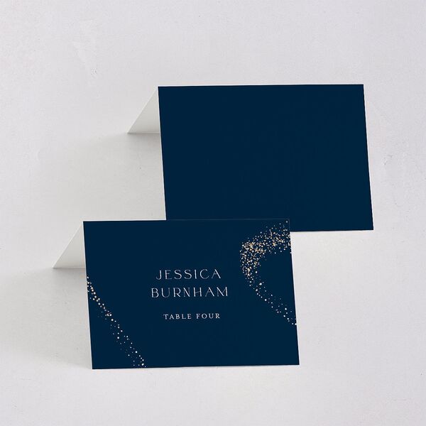 Be Our Guest Place Cards Gold Navy Signature