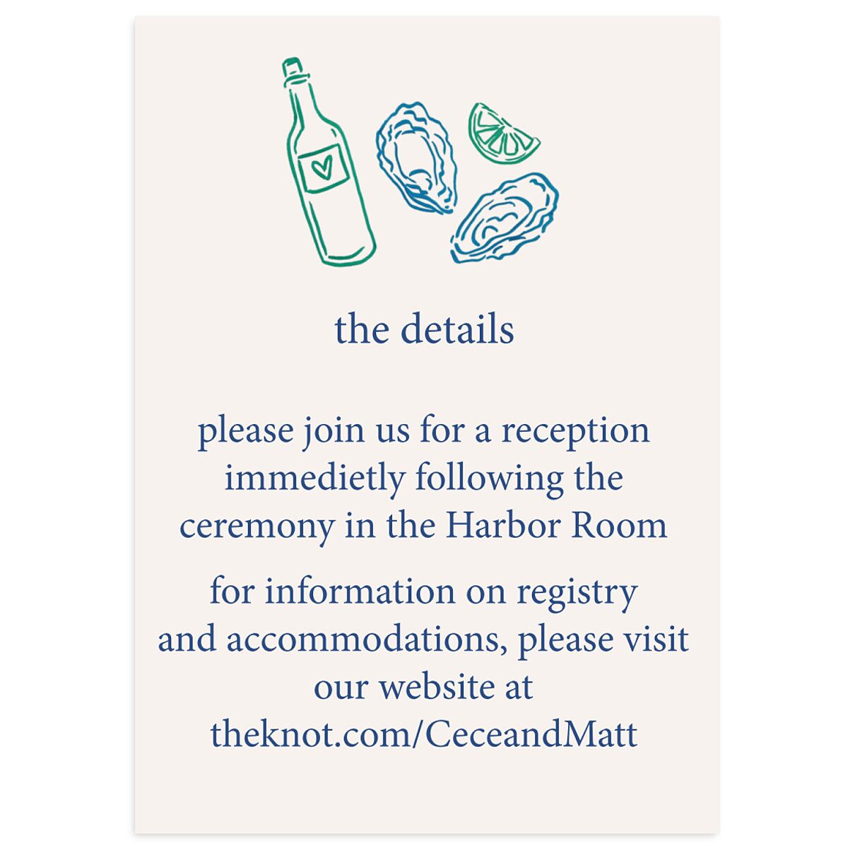Nautical Border Wedding Enclosure Cards