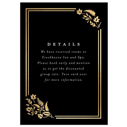 Rustic Kingdom Wedding Enclosure Cards Gold Licorice Signature Standard