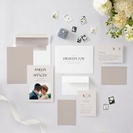 Together Save The Date Cards Gold Mist Signature smooth Blank No