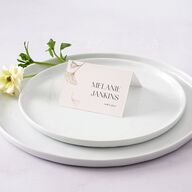 Ginkgo Leaves Place Cards Gold Peony Signature