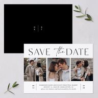Film Strip Save The Date Cards Pure White Signature smooth Blank No Standard