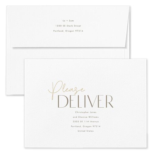 Love is Love Wedding Invitation Envelopes Terracotta Off-White Return Address Standard Signature