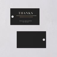 Refined Frame Favor Gift Tags Gold Charcoal Signature