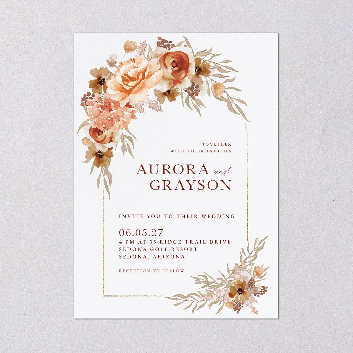 Bohemian Arch Foil Wedding Invitations — view 2