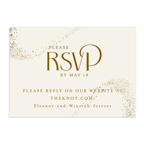 Be Our Guest URL RSVP Cards Champagne Signature Standard