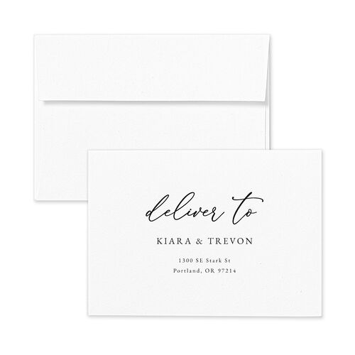 Romantic Photo Response Card Envelopes Terracotta Midnight Return Address Signature Standard