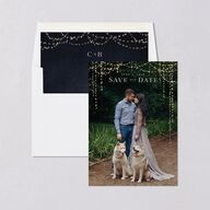 Enchanted Evening Save the Date Cards Dark Navy Signature smooth Blank No Standard