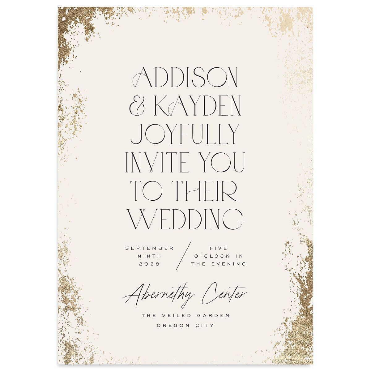 Metallic Edge Wedding Invitations