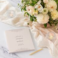 Indian Gilded Adornment Wedding Guest Book Sand