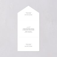 Dainty Heart All-in-One Wedding Invitations Pure White No Signature Light Both Recipient and Return Addresses