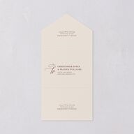 Photo Flourish All-in-One Wedding Invitations Burgundy Signature Light Both Recipient and Return Addresses No