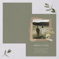 Scrapbook Photo Wedding Invitations Thyme Signature Blank No Standard