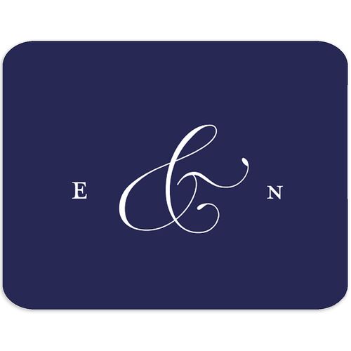 Classic Photo Wedding Stickers Navy Rounded