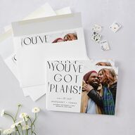 Real Talk Save The Date Cards Cotton Signature smooth Blank No Standard