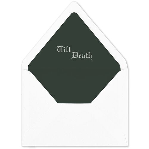 Minimalist Gothic Photo Euro Envelope Liners Dark Green Luxe