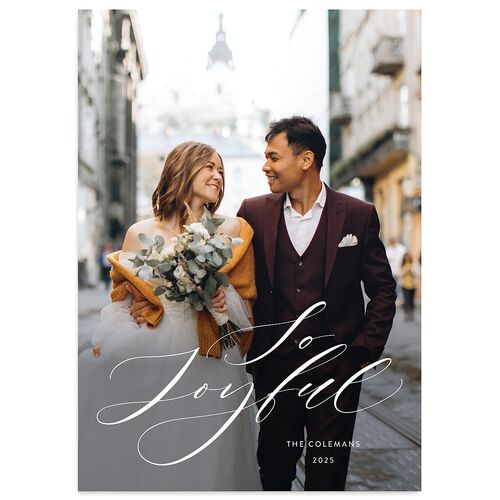 Joyful Elegance Holiday Cards Ruby Signature Blank