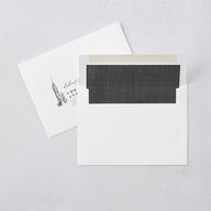 Love in NYC Save The Date Cards Medieval Grey Signature smooth Blank No Standard