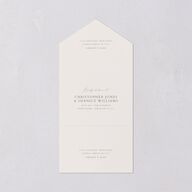 Butterfly Botanical All-in-One Wedding Invitations Pure White Signature Light Both Recipient and Return Addresses No