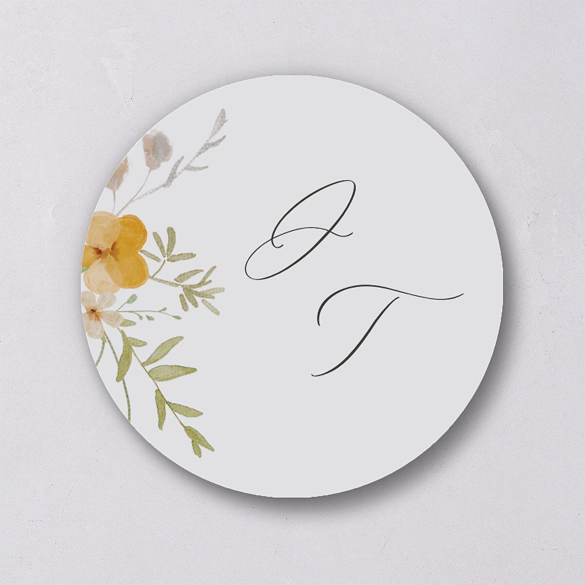 Dainty Wildflowers Wedding Stickers Sunflower Sticker