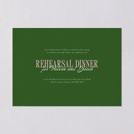 Wavy Frame Photo Rehearsal Dinner Invitations Scottish Green Signature Blank Standard