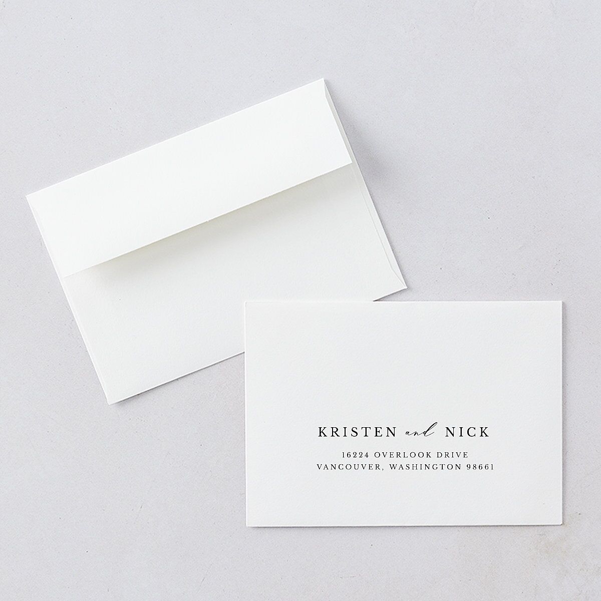 Eucalyptus Frame Wedding Response Card Standard Envelopes Standard Pure White White Return Address Signature