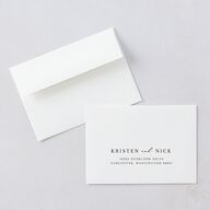 Eucalyptus Frame Wedding Response Card Standard Envelopes Standard Pure White White Return Address Signature