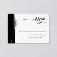 Painted Minimal Wedding Response Cards Midnight Signature Standard