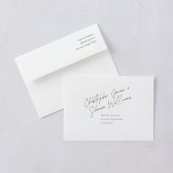 Signed Save The Date Cards Licorice Signature smooth Blank No Standard