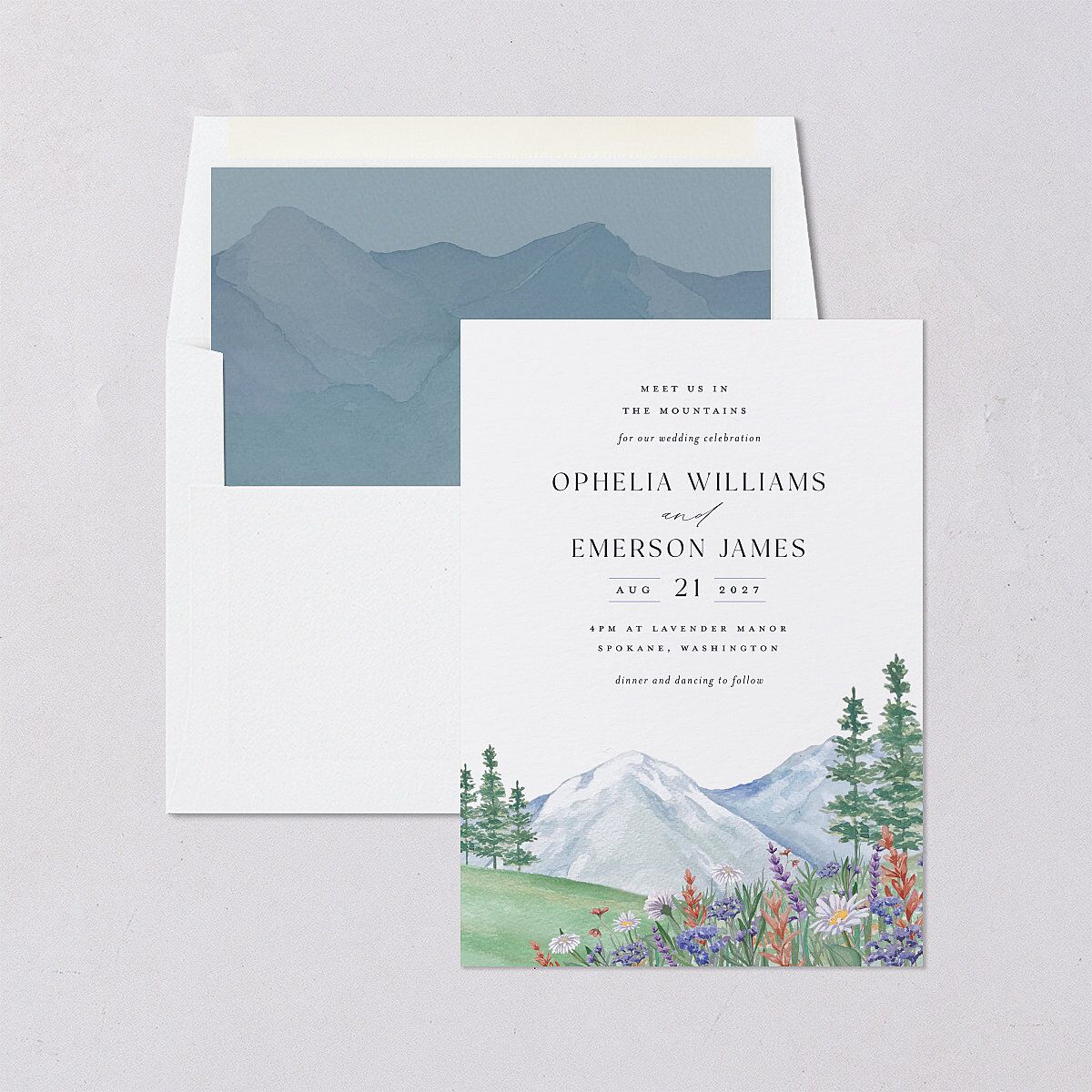 Mountain Wildflowers Envelope Liners — view 3