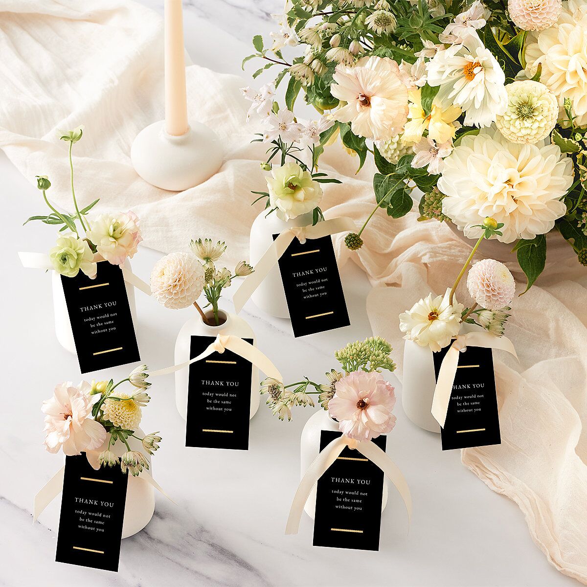 Gilded Bold Favor Gift Tags Gold Licorice Signature