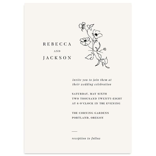 Elegant Minimal Wedding Invitations Champagne Signature Blank No Standard