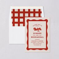 Adventure Icon Rehearsal Dinner Invitations Ruby Signature Blank