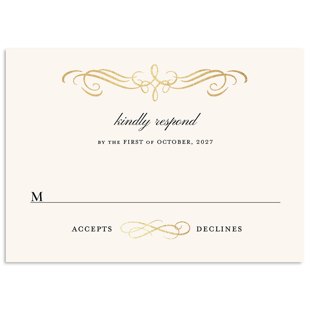 Antique Fairytale Wedding Response Cards
