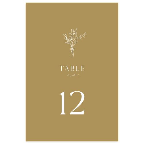 Simple Boho Flowers Table Numbers Driftwood Signature