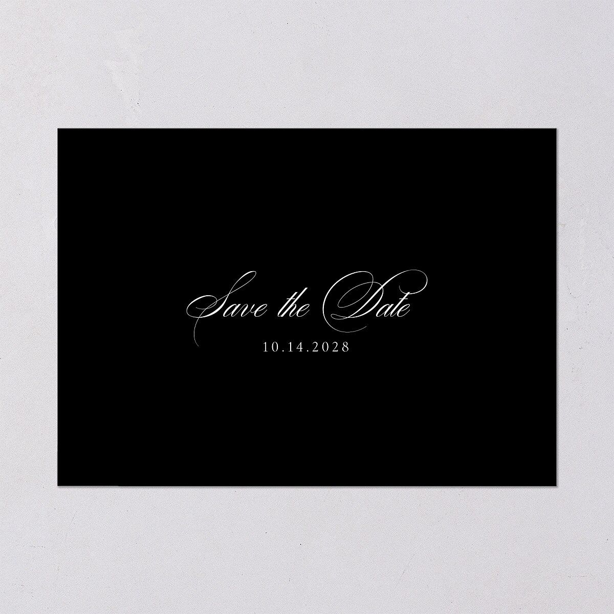 Timeless Frame Save The Date Cards Gold Pure White Signature smooth Blank No Standard